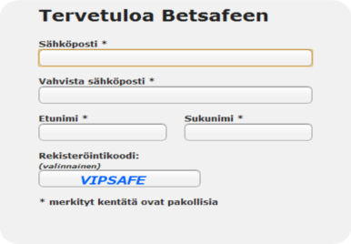 Betsafe Rekisteröintikoodi