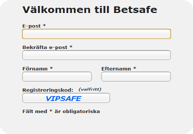 Betsafe Registreringskod