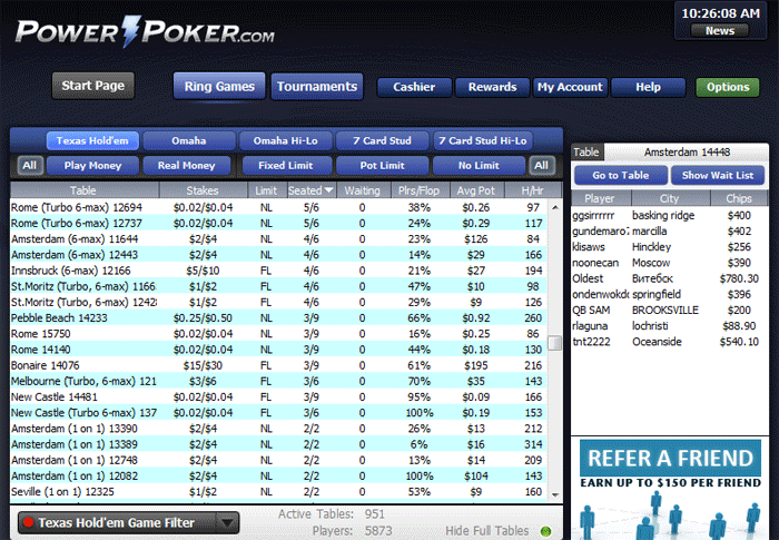 Power Poker Lobby